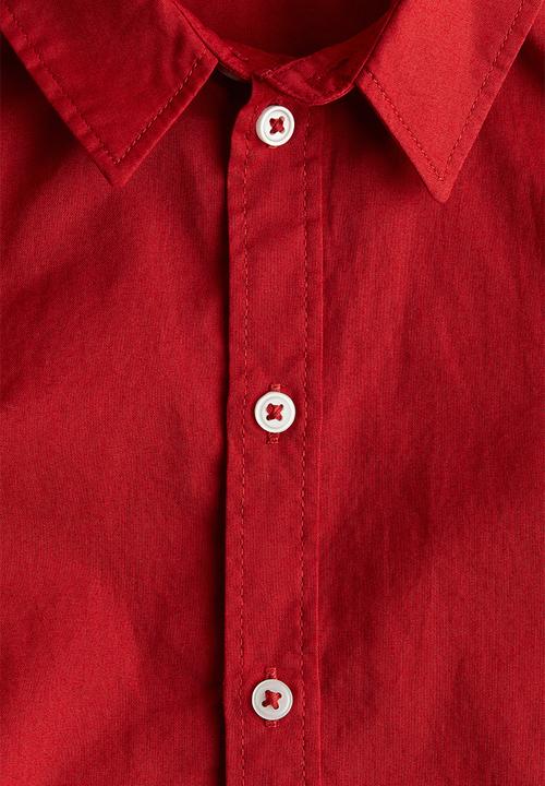 H&M - Short-sleeved cotton shirt - red
