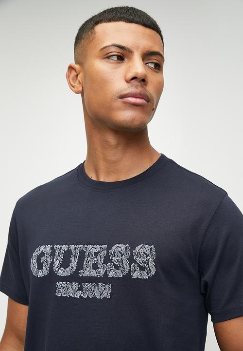 GUESS - Short sleeve cn guess embro tee - smart blue	