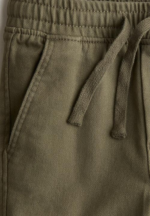 H&M - Cargo joggers - dark khaki green