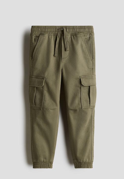 H&M - Cargo joggers - dark khaki green