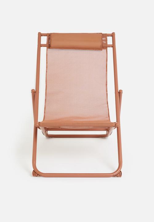 H&S - Folding chair with pillow - rust