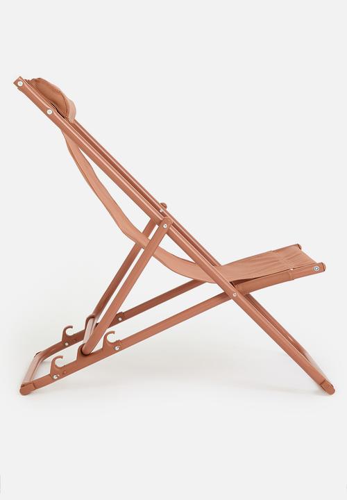 H&S - Folding chair with pillow - rust