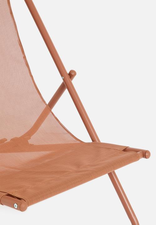 H&S - Folding chair with pillow - rust