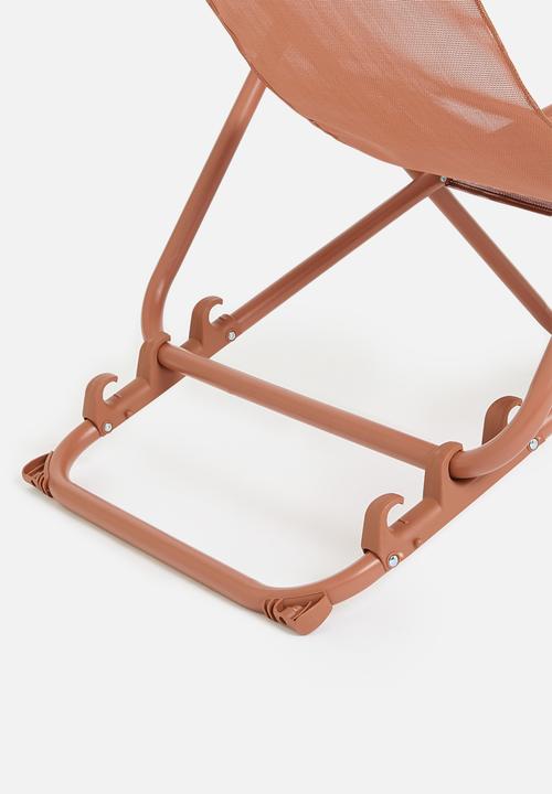 H&S - Folding chair with pillow - rust