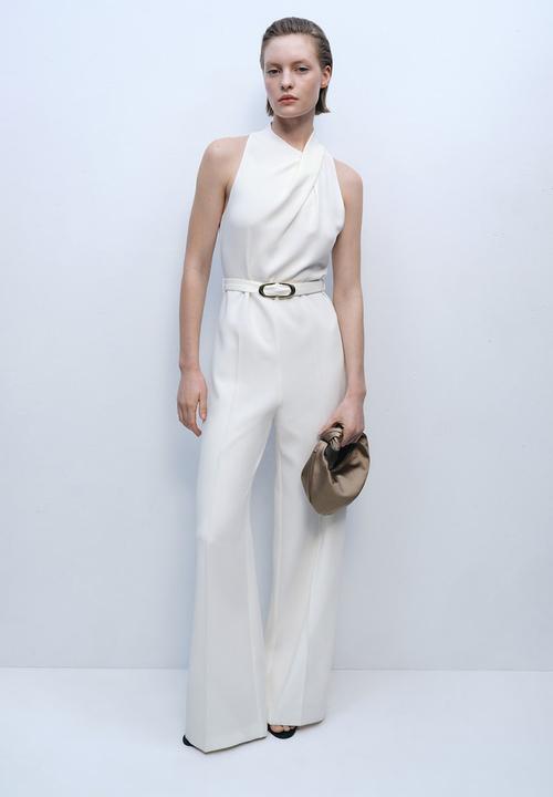 MANGO - Jumpsuit Padam - Light Beige