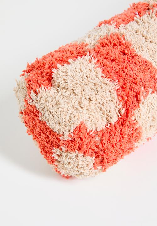 Sixth Floor - Bingo cushion - orange & neutral