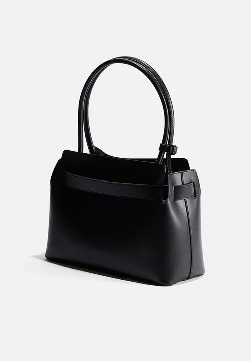 H&M - Strap-detail tote bag - black