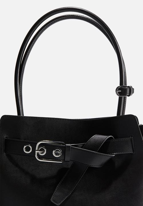 H&M - Strap-detail tote bag - black