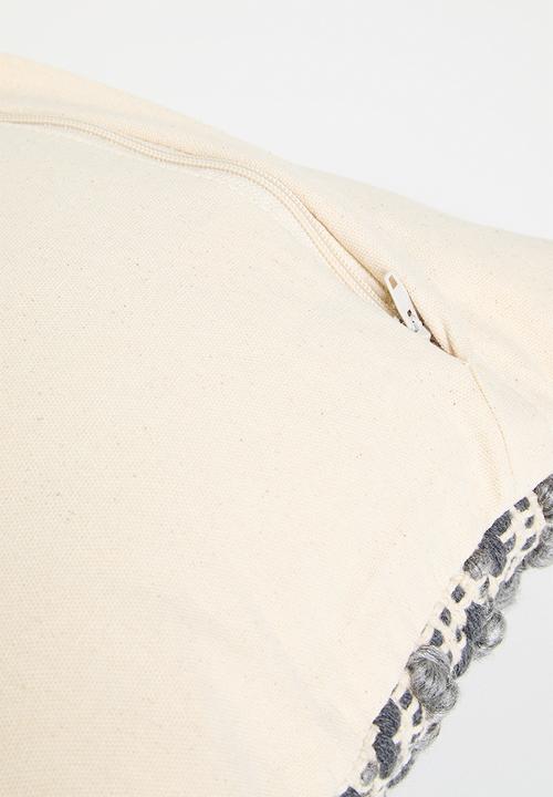 Sixth Floor - Diamond woven cushion cover - charcoal