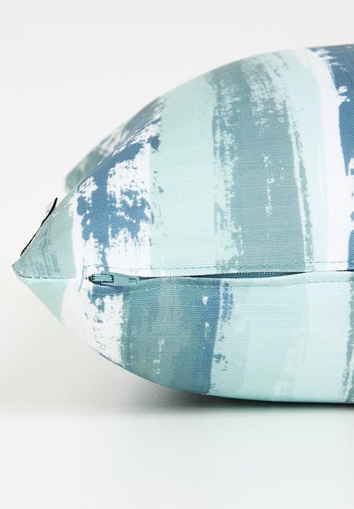 Sixth Floor - Abstract printed cushion cover - blue