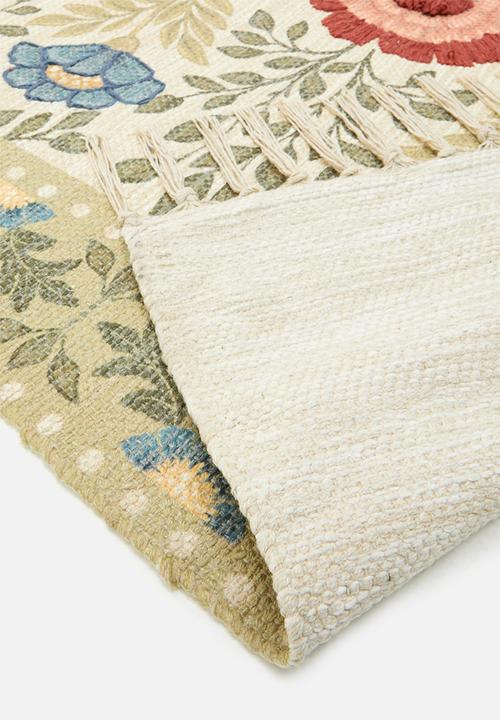 Sixth Floor - Rosa embroidered rug - multi