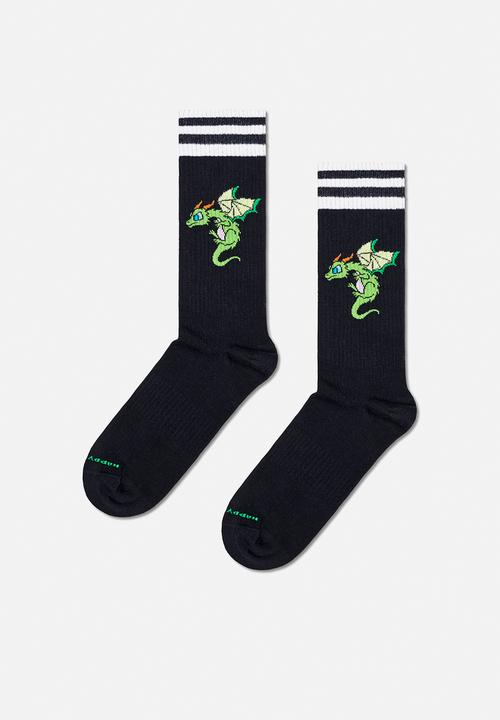 Happy Socks - Dragon Sneaker Sock - Black