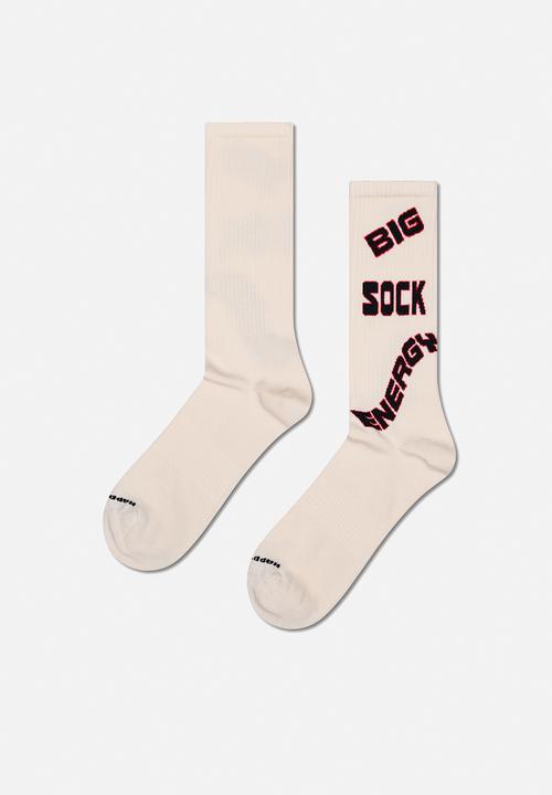 Happy Socks - Big Sock Energy Sneaker Sock - White