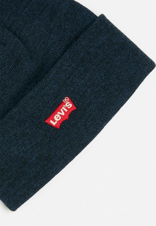 Levi’s® - Red Batwing Embroidered Beanie - Navy Blue