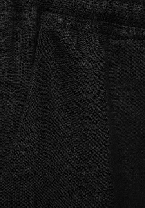 MANGO - Trousers Linen - Black