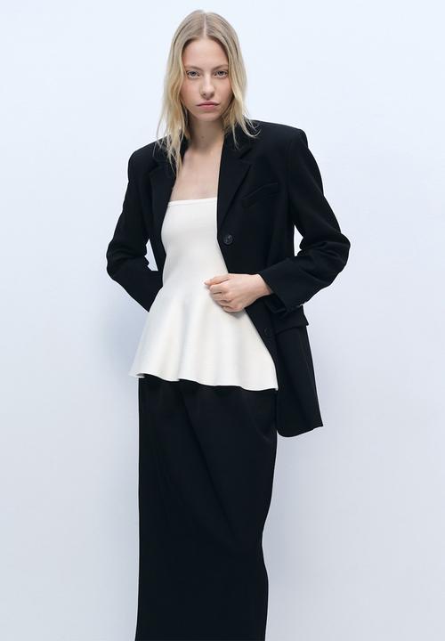MANGO - Top Pep - Light Beige