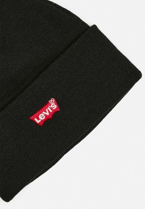 Levi’s® - Red Batwing Embroidered Beanie - Regular Black