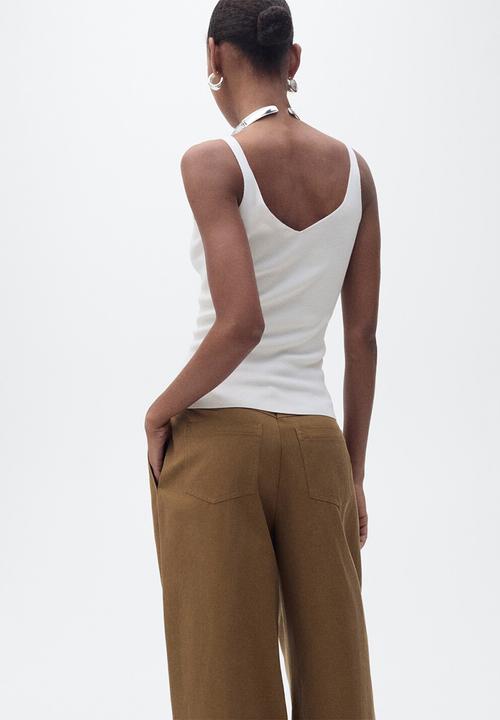 MANGO - Top Gym - Light Beige