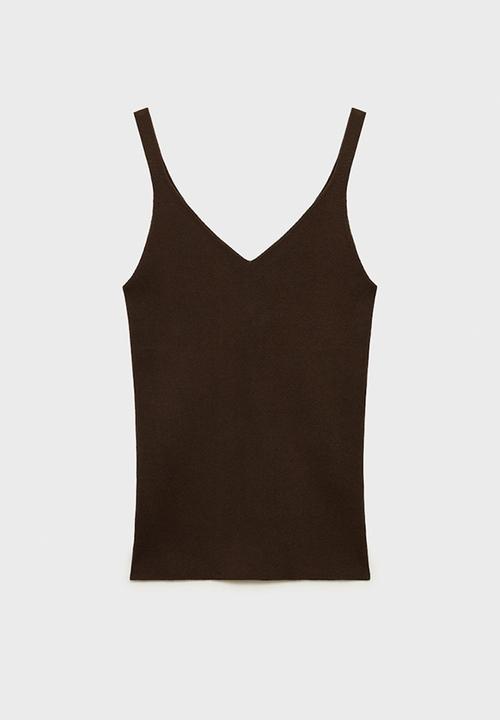 MANGO - Top Gym - Dark Brown