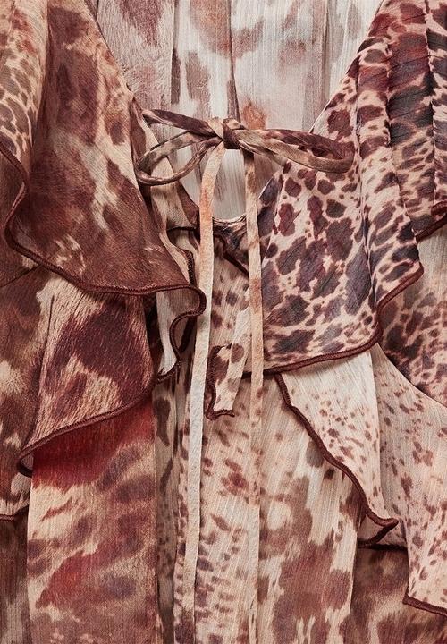 MANGO - Blouse Butcher - Brown