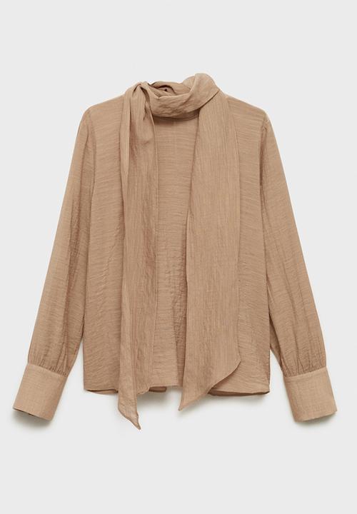 MANGO - Blouse Brown - Brown