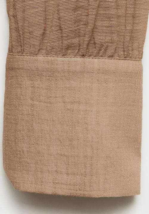 MANGO - Blouse Brown - Brown