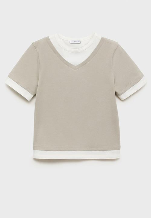MANGO - T-Shirt Doble - Gray