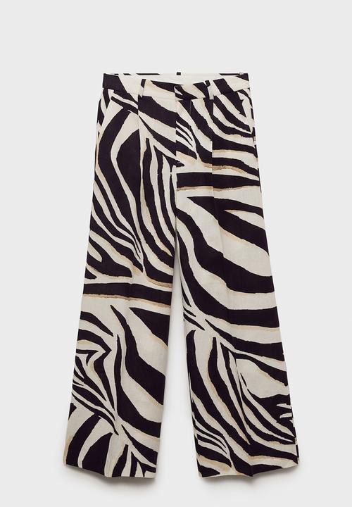 MANGO - Trousers Zebra - Light Beige