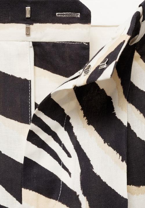 MANGO - Trousers Zebra - Light Beige