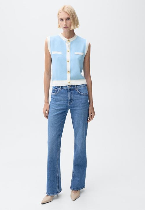 MANGO - Vest Pia - Turquoise