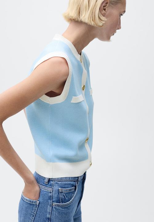 MANGO - Vest Pia - Turquoise