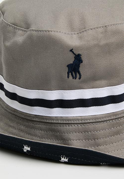 POLO - Monogram Reversible Bucket - Grey & Navy 