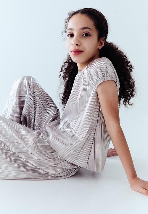 MANGO - T-shirt blanca - silver