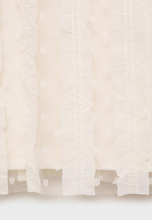 MANGO - T-shirt anna - light beige