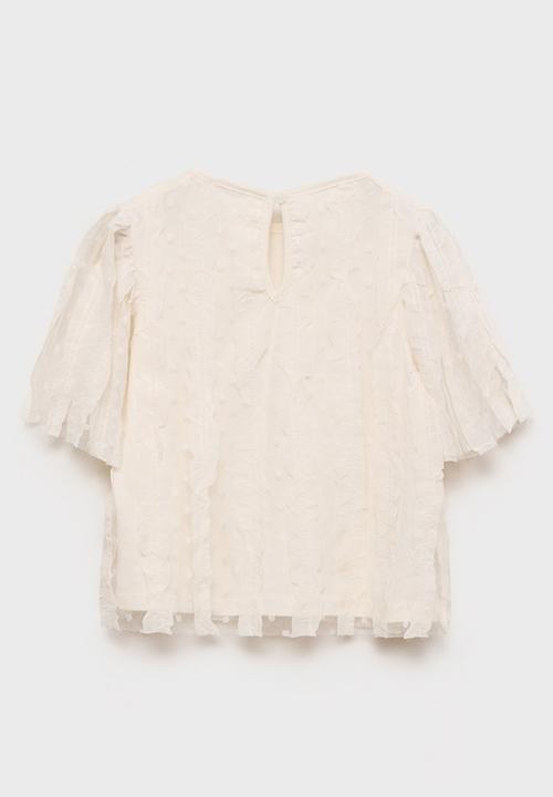 MANGO - T-shirt anna - light beige