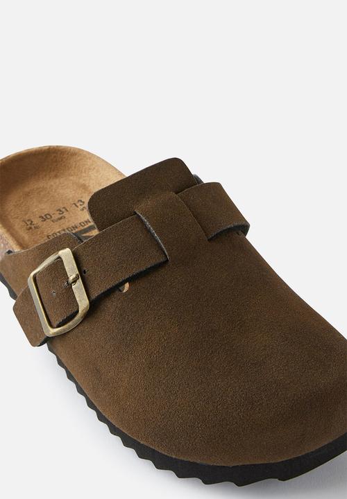 Cotton On - Tommy buckle slide - hot choccy
