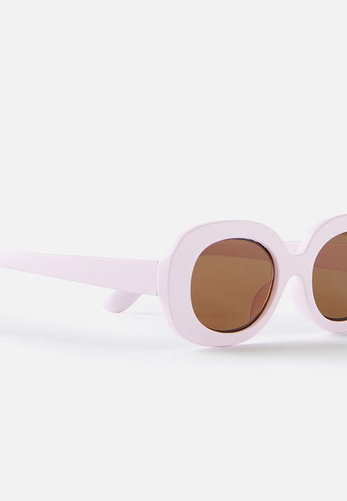 Cotton On - Kids olive oval sunglasses - fairy pink