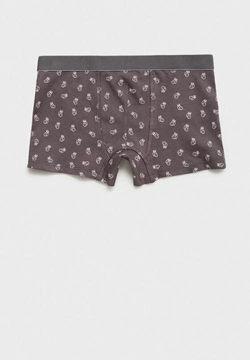 MANGO - Briefs weekend - grey & white 