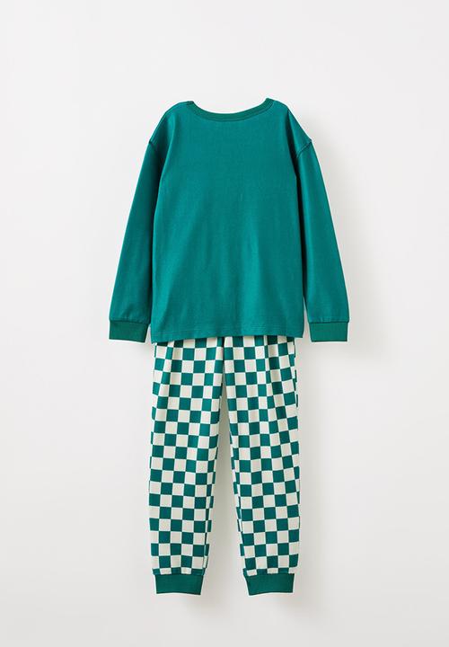 Cotton On - Chuck long sleeve pyjama set licensed - lcn mic varsity green/michelin