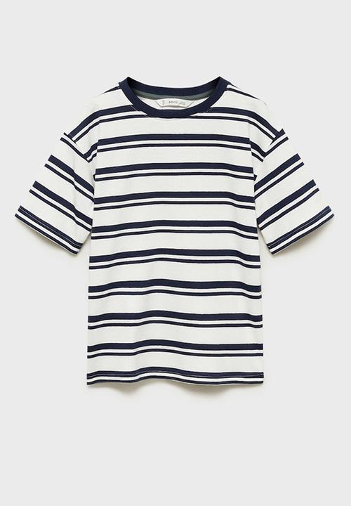 MANGO - T-shirt spring - navy