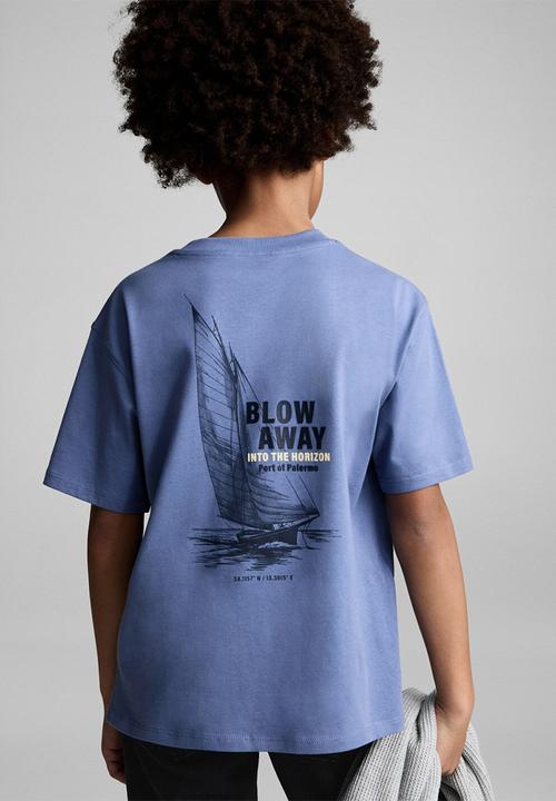 MANGO - T-shirt palermo - medium blue