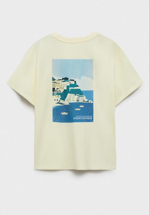 MANGO - T-shirt wind - yellow
