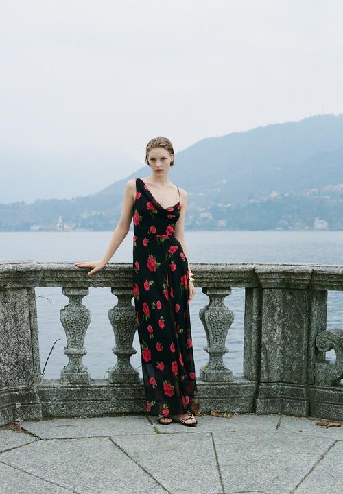 MANGO - Dress Rosa - Black