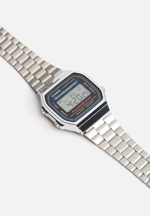 Casio - Chrome alarm watch chrono - silver