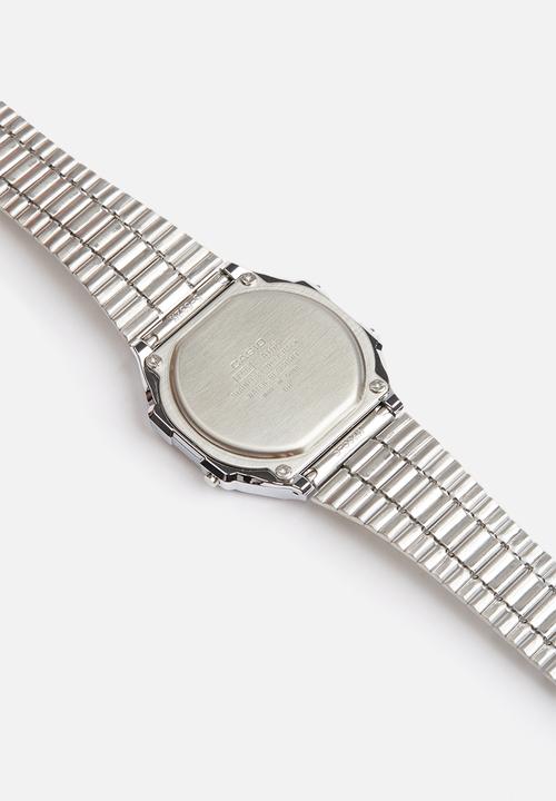 Casio - Chrome alarm watch chrono - silver