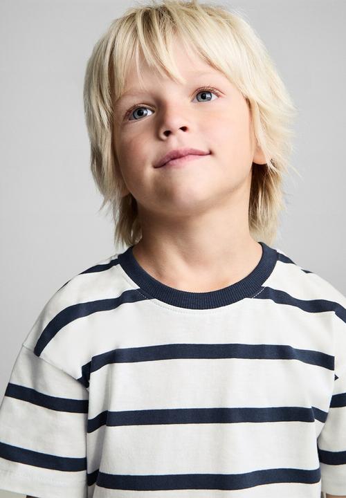 MANGO - T-shirt tripb - natural