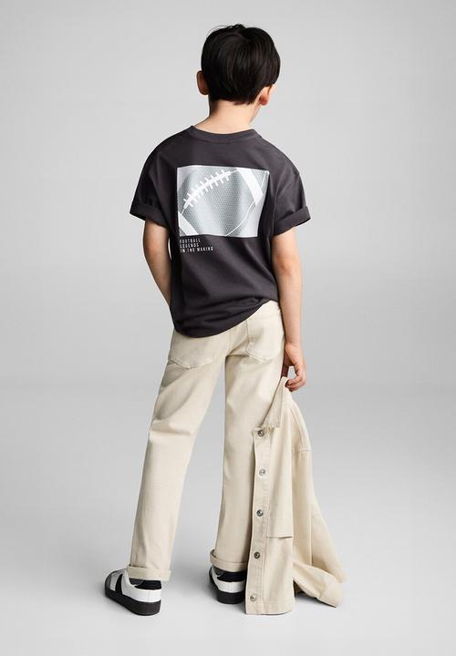 MANGO - T-shirt rugby - charcoal