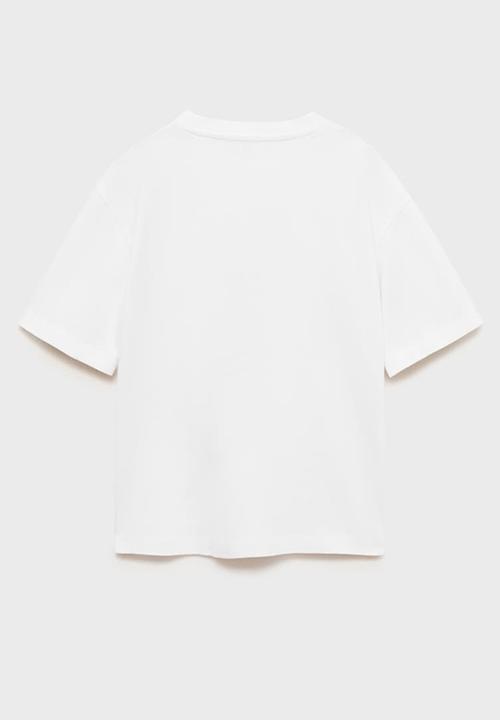 MANGO - T-shirt esen1 - natural