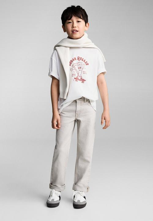 MANGO - T-shirt esen1 - natural