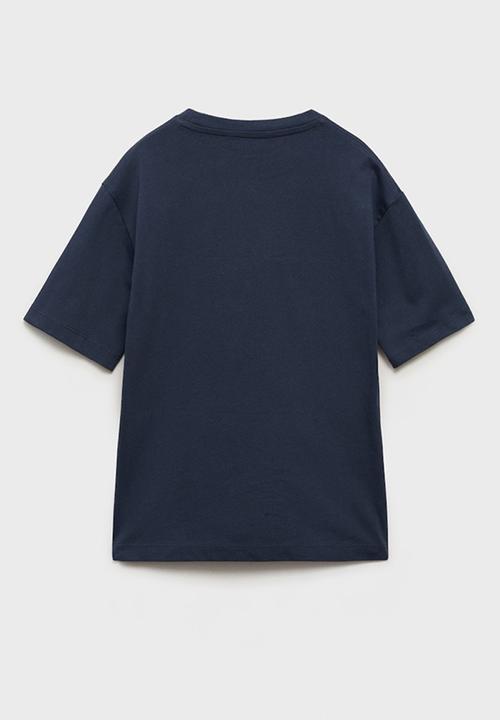 MANGO - T-shirt esen1 - navy